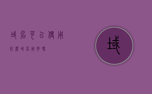 域名可以使用什么（域名用好吗），域名使用的优缺点及适用性探讨