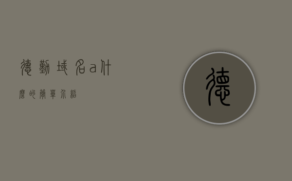 德勤域名a什么的简单介绍，德勤域名简介，探索其背后的故事与功能