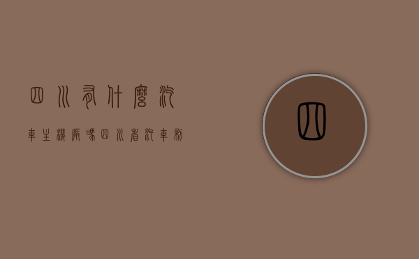 四川有什么汽车主机厂吗?（四川省汽车制造企业有哪些），四川汽车制造企业概览，探寻主机厂之所在