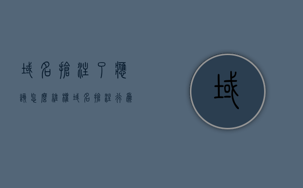 域名抢注了应该怎么维权（域名抢注行为都是违法行为吗），域名抢注维权指南，如何维权及域名抢注行为的法律定位探讨