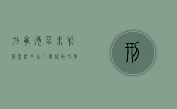 刑事拘留未判备案后果是什么样的（刑事拘留后未被判刑），刑事拘留未判备案后果详解，被拘留后未被判刑的影响