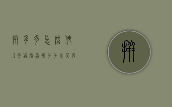 拼多多怎么使用云服务器（拼多多怎么使用云服务器购买），拼多多云服务器购买及使用指南