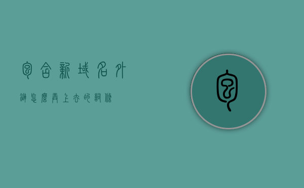 包含新域名外链怎么弄上去的词条，新域名外链搭建指南，如何成功将外链弄到新域名上？