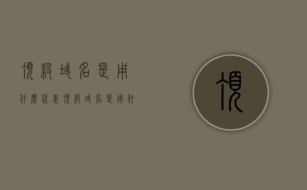 顶级域名是用什么代表（顶级域名是用什么代表字母），顶级域名的字母代表解析，了解顶级域名的标识符号