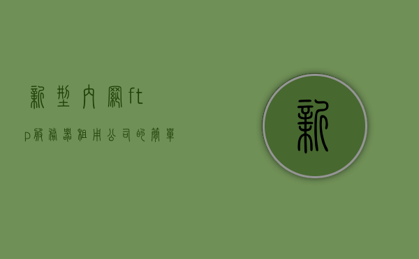 新型内网ftp服务器租用公司的简单介绍，新型内网FTP服务器租用公司概览，新型内网FTP服务器租用公司概览，简介与特性解析，新型内网FTP服务器租用公司概览，特性与优势解析