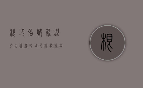 根域名服务器多大（什么叫域名根服务器），根域名服务器的大小与功能解析，什么是域名根服务器？