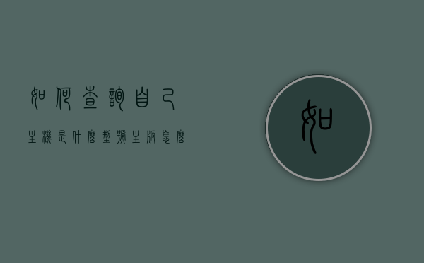 如何查询自己主机是什么型号主板（怎么看自己的电脑主板是什么型号的），如何查询电脑主机主板型号？，如何查询电脑主机主板型号？详细步骤解析！，详细步骤解析，如何查询电脑主机主板型号及主板型号查询指南