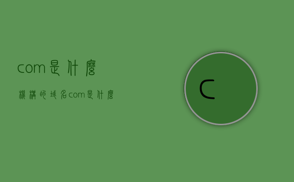 com是什么机构的域名（com是什么域名后缀），com域名的机构与后缀解析，揭秘.com域名的来历与归属，揭秘com域名的来历、归属与后缀解析，探寻.com域名的机构与背后故事