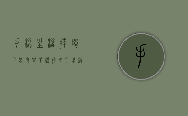 手机主机摔坏了怎么办（手机摔坏了主板坏了能修好吗?），手机主机摔损修复指南，主板损坏能否修复？ 第1张