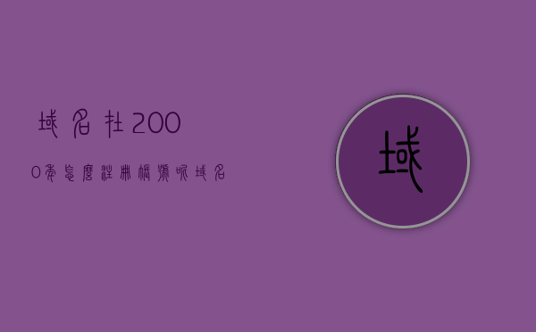 域名在2000年怎么注册账号呢（域名在2000年怎么注册账号呢），2000年域名注册账号的指南与步骤解析