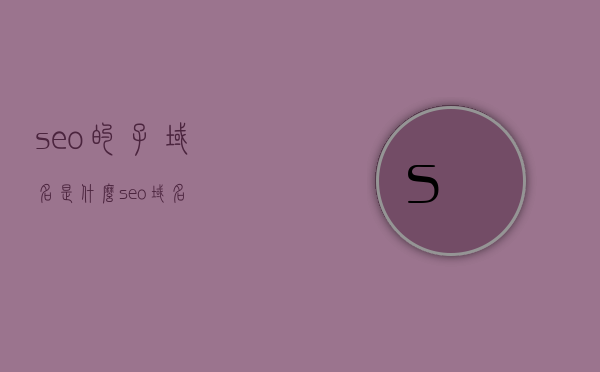 seo的子域名是什么（seo 域名），SEO的子域名解析及域名相关探讨，SEO子域名解析与域名探讨，探寻SEO的子域名及其作用