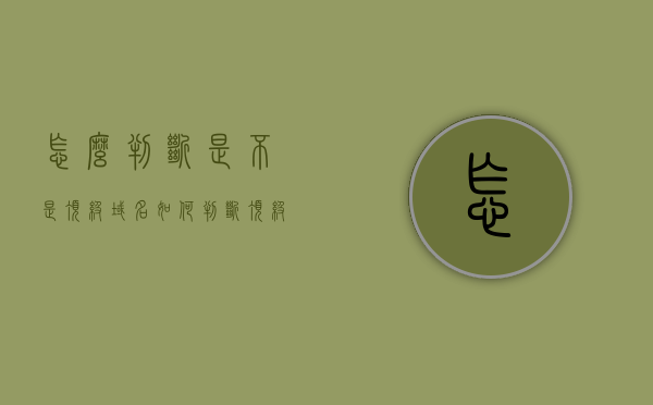 怎么判断是不是顶级域名（如何判断顶级域名），如何判断顶级域名的方法与技巧，如何判断顶级域名，方法与技巧全解析