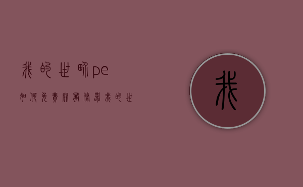 我的世界pe如何免费开服务器（我的世界pe如何免费开服务器模组），我的世界PE免费开设服务器及模组指南