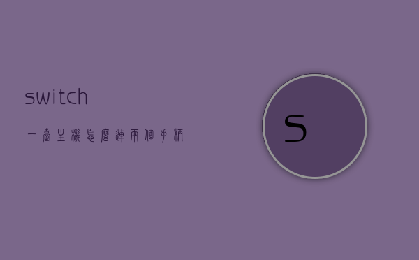 switch一台主机怎么连两个手柄玩游戏（一台switch怎么连多个手柄），Switch主机如何实现双手柄游戏连接（一台Switch连接多个手柄攻略）