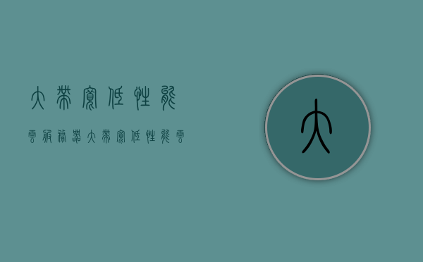大带宽低性能云服务器（大带宽低性能云服务器是什么），大带宽低性能云服务器的定义与特点解析