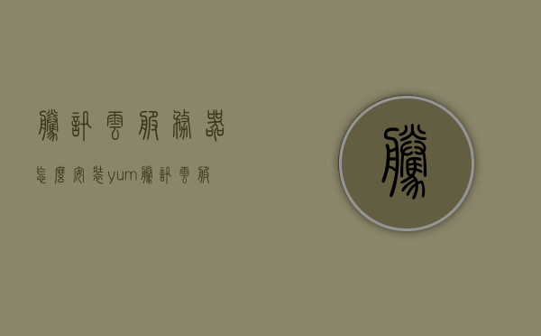 腾讯云服务器怎么安装yum（腾讯云服务器安装图形界面），腾讯云服务器yum安装教程及图形界面设置指南，腾讯云服务器yum安装教程及图形界面设置指南，详细步骤助你轻松上手，腾讯云服务器yum安装教程及图形界面设置指南，详细步骤助你轻松安装yum并设置图形界面，腾讯云服务器yum安装教程及图形界面设置指南，详细步骤助你轻松上手安装yum并设置图形界面 第1张