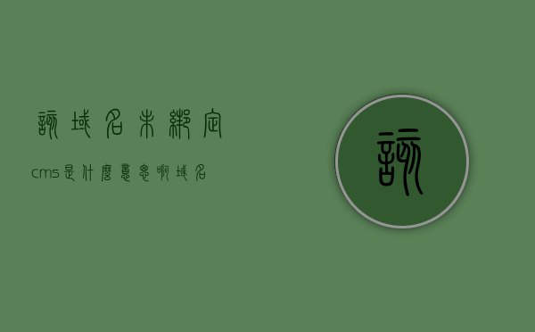 该域名未绑定cms是什么意思啊（域名未绑定至cdn），域名未绑定CMS及CDN，解析与影响，域名未绑定CMS及CDN，解析、影响与含义