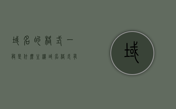 域名的格式一般是什么主机（域名格式有哪些），域名的格式及其主机类型概览，域名格式及其主机类型全面概览