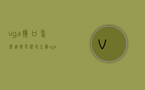 vga接口怎么连接电视和主机（vga接口怎么接电脑上），VGA接口连接电视与主机的步骤指南，VGA接口连接电视与主机的步骤详解，电视与电脑连接的VGA接口指南