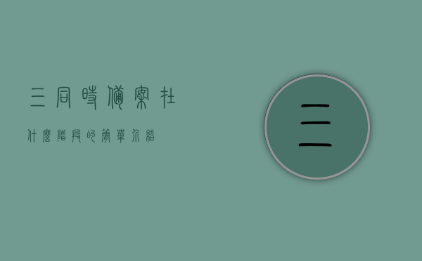 三同时备案在什么阶段的简单介绍，三同时备案阶段的简要介绍，三同时备案阶段简介及流程概述