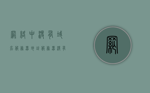 网络中没有域名服务器地址（服务器没有域名可以用ip访问吗），网络环境下无域名服务器地址，IP访问与域名解析探讨 第1张