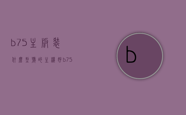 b75主板装什么型号的主机好（b75主板装什么cpu），B75主板适配主机型号及CPU选择指南