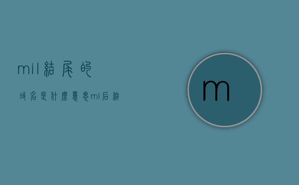 mil结尾的域名是什么意思（ml后缀域名），mil结尾的域名详解，含义与用途解析，mil结尾的域名详解，含义、用途与解析