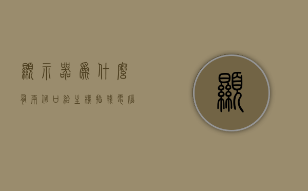 显示器为什么有两个口给主机插线（电脑显示器有两个接口用哪个），解析电脑显示器双接口设计，如何选择与连接主机，解析电脑显示器双接口设计，如何选择与连接主机？显示器为何有两个接口？，电脑显示器双接口解析，如何选择与连接主机？双接口设计背后的原因与操作指南 第1张