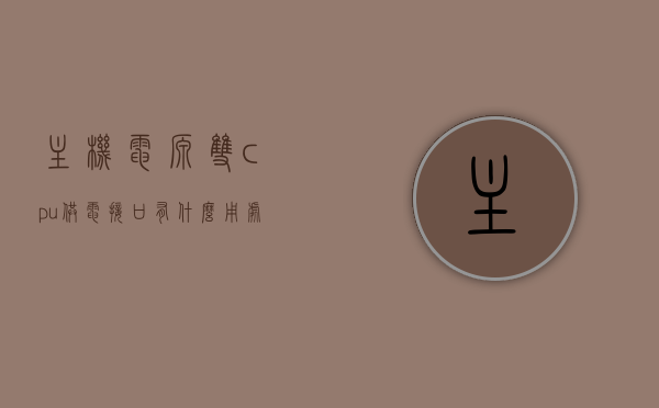 主机电源双cpu供电接口有什么用处（cpu双电源如何用），主机电源双CPU供电接口的作用与使用方法，CPU双电源如何实现？
