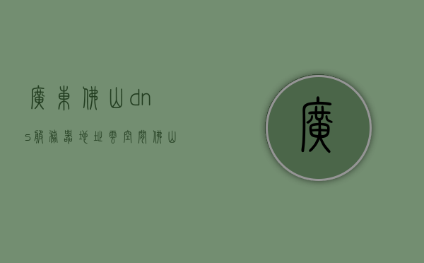 广东佛山dns服务器地址云空间（佛山dns的服务器地址是多少），佛山DNS服务器地址及云空间解析，佛山DNS服务器地址及云空间解析指南 第1张