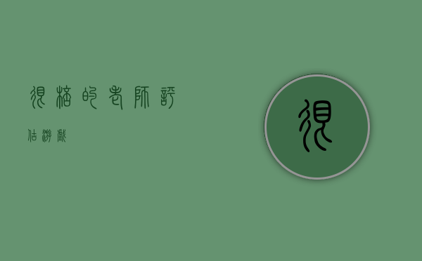 很棒的老师评估游戏，很棒的老师评估游戏，教育互动体验新高度
