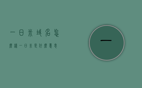 一日米域名怎么样（一日米是什么意思），一日米域名解析及含义探究，一日米域名解析及含义深度探究，一日米究竟是何意？，一日米域名深度解析与含义探究，探究一日米的真正含义及域名特性，一日米域名的深度解析与探究，含义、特性及域名解析