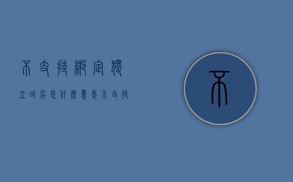 不支持绑定独立域名是什么意思（不支持独立组网5g是什么意思），解析不支持绑定独立域名及独立组网5G的含义，解析不支持绑定独立域名及独立组网5G的含义，概念解析与实际应用限制解读标题，关于不支持绑定独立域名及独立组网5G的概念解析与应用限制解读，关于不支持绑定独立域名及独立组网5G的概念解析与应用限制详解