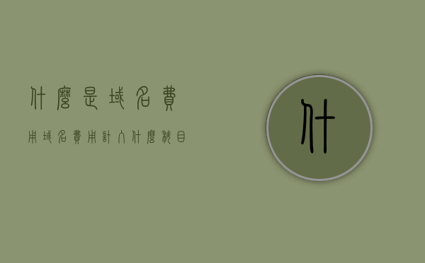 什么是域名费用（域名费用计入什么科目），关于域名费用的解析，费用构成及科目归类，域名费用解析，构成、科目归类与计费要点
