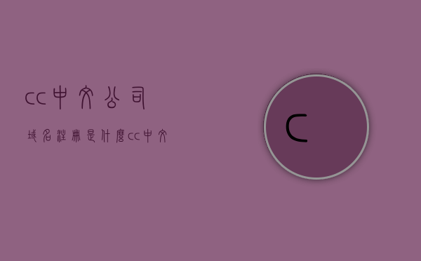 cc中文公司域名注册是什么（cc中文公司域名注册是什么意思啊），CC中文公司域名注册详解，概念、流程及重要性，CC中文公司域名注册详解，概念、流程及其重要性