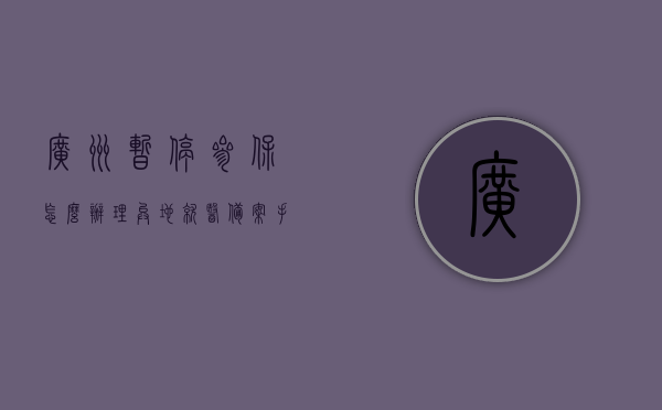 广州暂停参保怎么办理异地就医备案手续（广州医保停保怎么办理预约），广州暂停参保后如何办理异地就医备案手续及预约医保停保流程指南，广州暂停参保后办理异地就医备案手续及医保停保预约流程指南，广州暂停参保后办理异地就医备案手续及医保停保预约流程详解指南，广州暂停参保后办理异地就医备案手续及医保停保预约流程详解指南